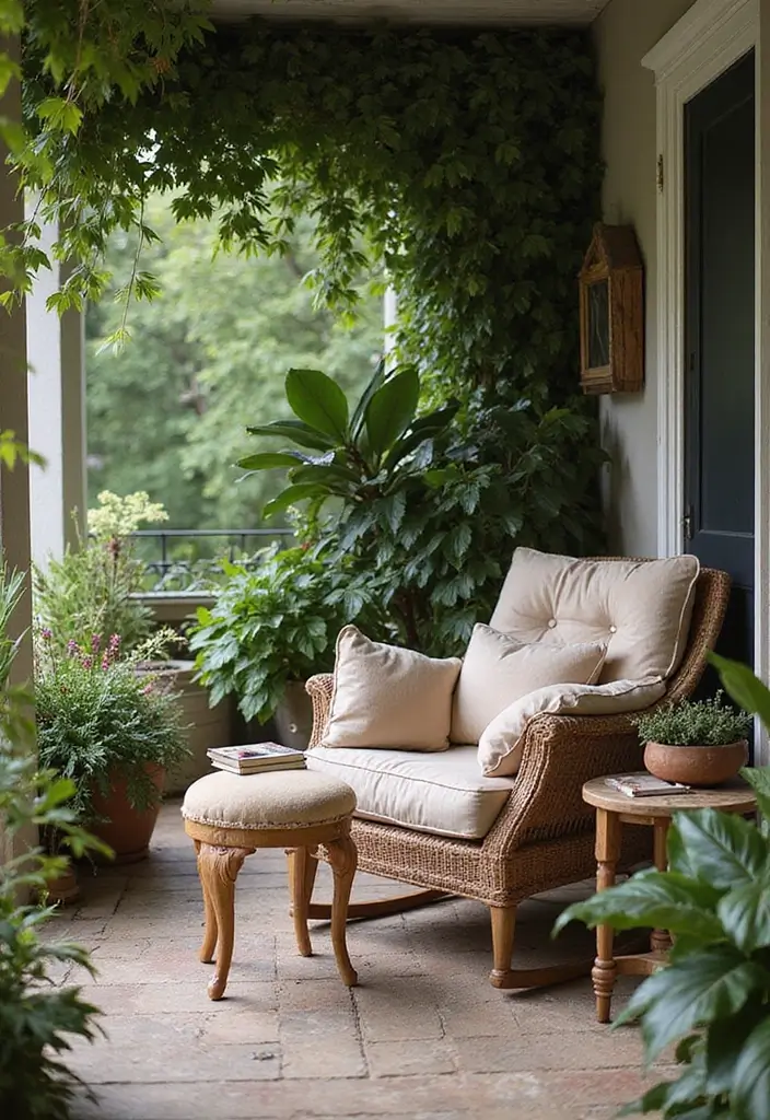 25 Outdoor Living Room Ideas That Bring Comfort Outside - 17. Cozy Reading Nook