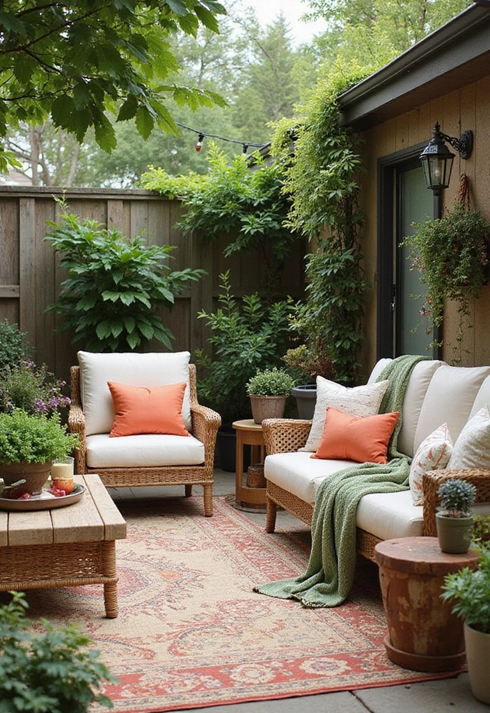 25 Outdoor Living Room Ideas That Bring Comfort Outside - 25. Seasonal Decor Themes
