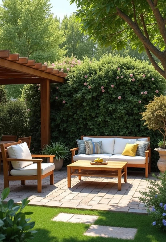 25 Outdoor Living Room Ideas That Bring Comfort Outside - 6. Garden Oasis