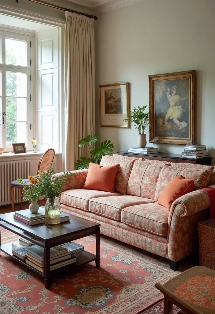 27 Couch Ideas Living Room That Combine Comfort and Style - 15. Traditional Couch with a Modern Twist