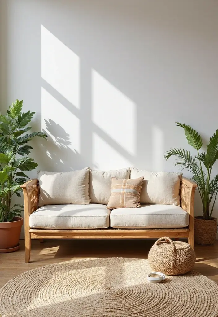 27 Couch Ideas Living Room That Combine Comfort and Style - 5. Natural Fiber Sofa