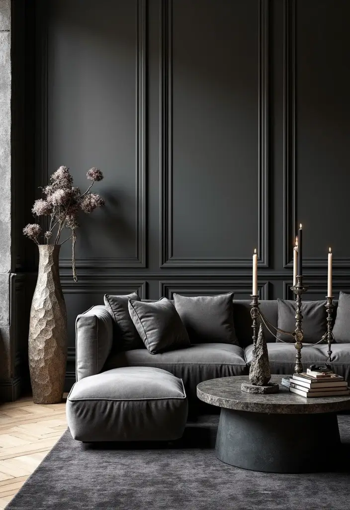 27 Goth Living Room Ideas That Feel Dark and Stylish - 16. Statement Decor Pieces