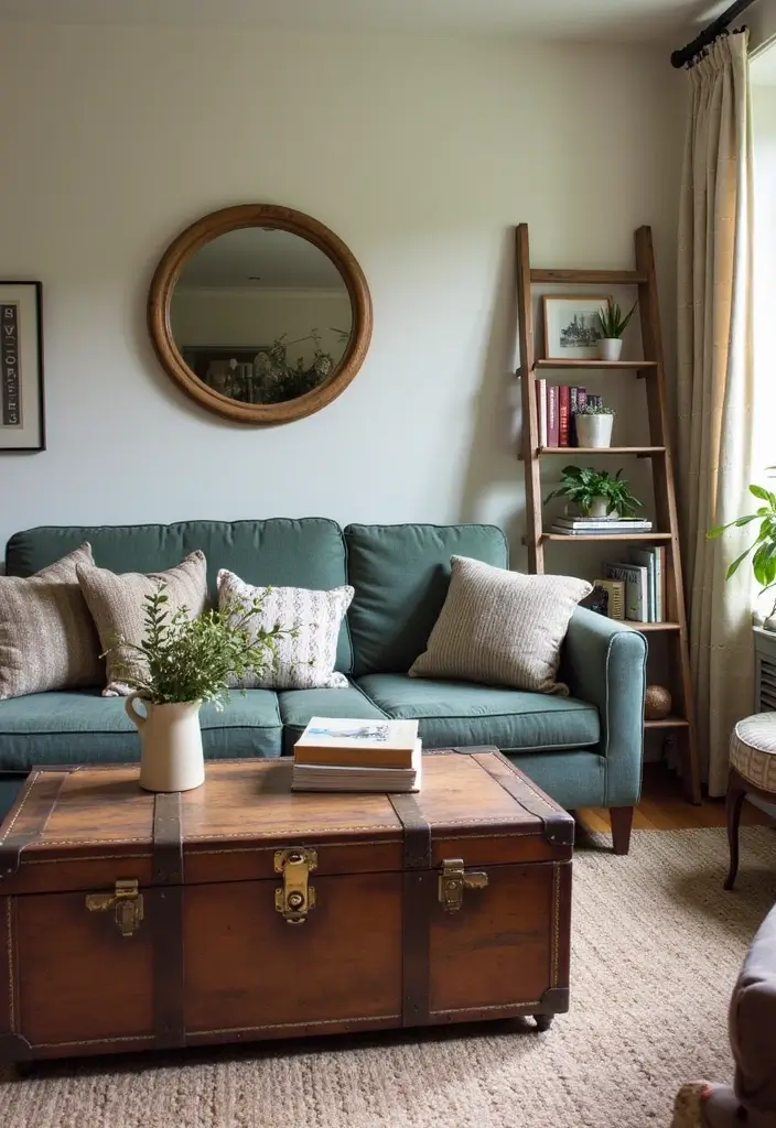 27 Goth Living Room Ideas That Feel Dark and Stylish - 20. Repurposed Items