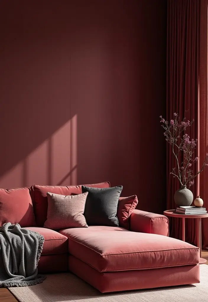 27 Goth Living Room Ideas That Feel Dark and Stylish - 4. Dark Velvet Textiles