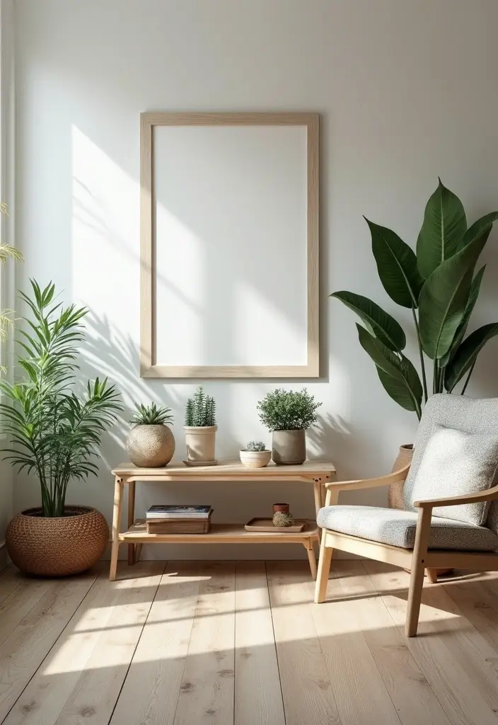 27 Grey Wood Floors Living Room Ideas That Feel Neutral and Polished - 17. Natural Elements