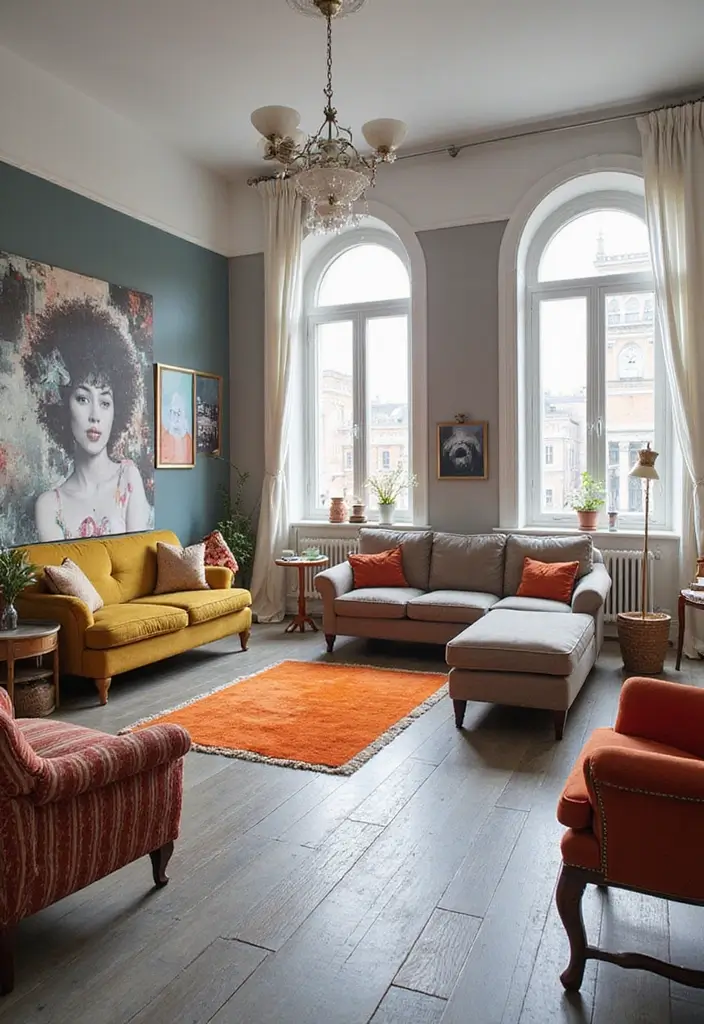 27 Grey Wood Floors Living Room Ideas That Feel Neutral and Polished - 21. Whimsical Touches