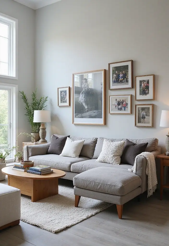 27 Grey Wood Floors Living Room Ideas That Feel Neutral and Polished - 27. Personal Touches