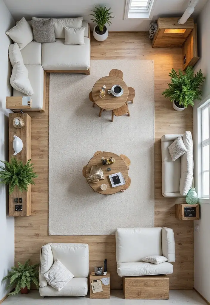 27 Korean Living Room Ideas That Feel Minimal and Serene - 14. Multi-Functional Spaces