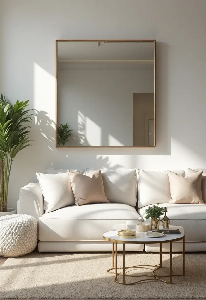 27 Korean Living Room Ideas That Feel Minimal and Serene - 26. Reflective Surfaces