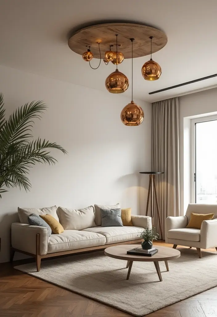 27 Living Room Ceiling Design Modern Ideas That Feel Sleek and Stylish - 23. Ceiling Sculptures