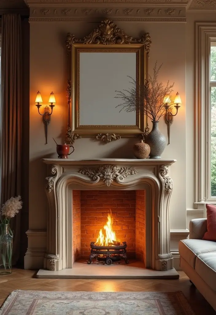 27 Living Room Classic Luxury Ideas That Feel Elegant and High End - 11. Cozy Fireplace Features