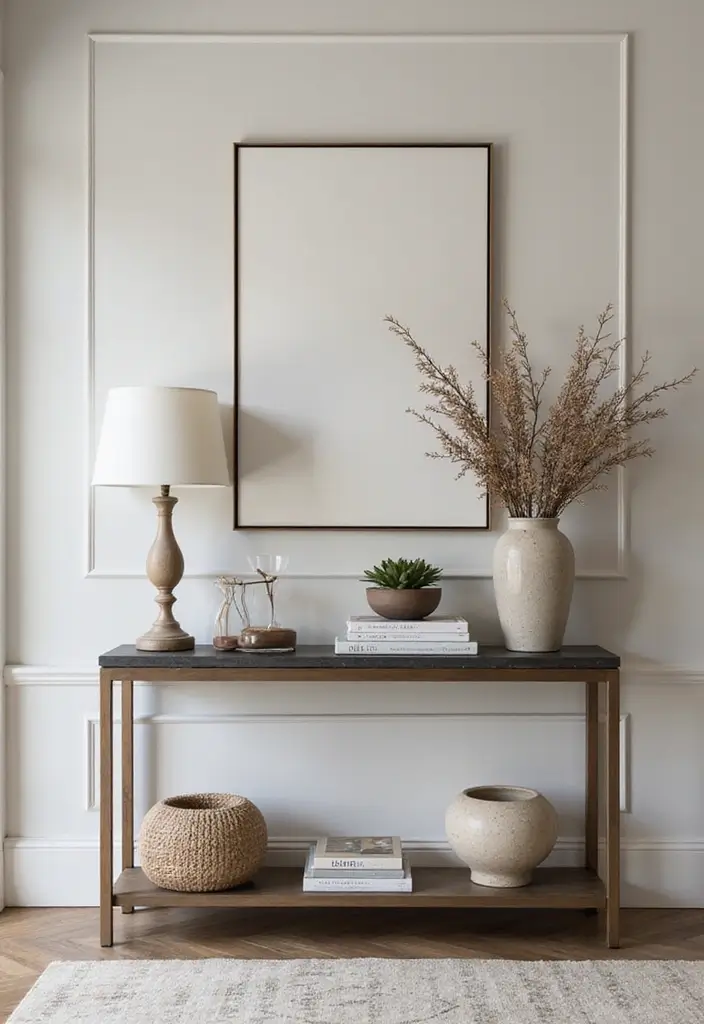 27 Living Room Classic Luxury Ideas That Feel Elegant and High End - 26. Elegant Console Tables