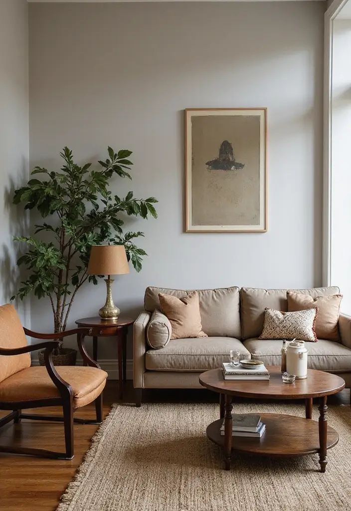 27 Living Room Classic Luxury Ideas That Feel Elegant and High End - 7. Antique Furniture Pieces