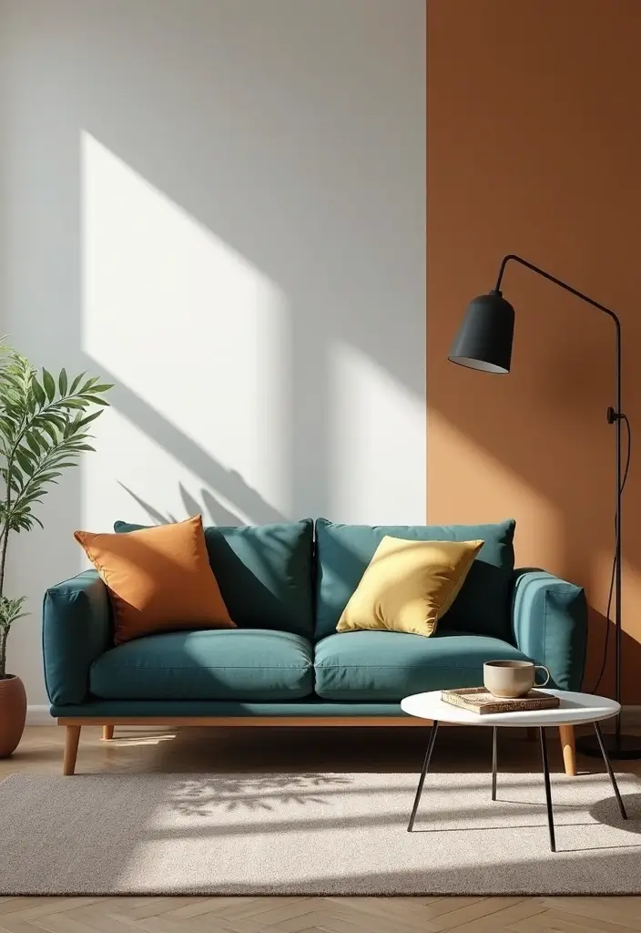 27 Living Room Sofa Design Small Spaces That Save Space Beautifully - 23. Two-Toned Sofas