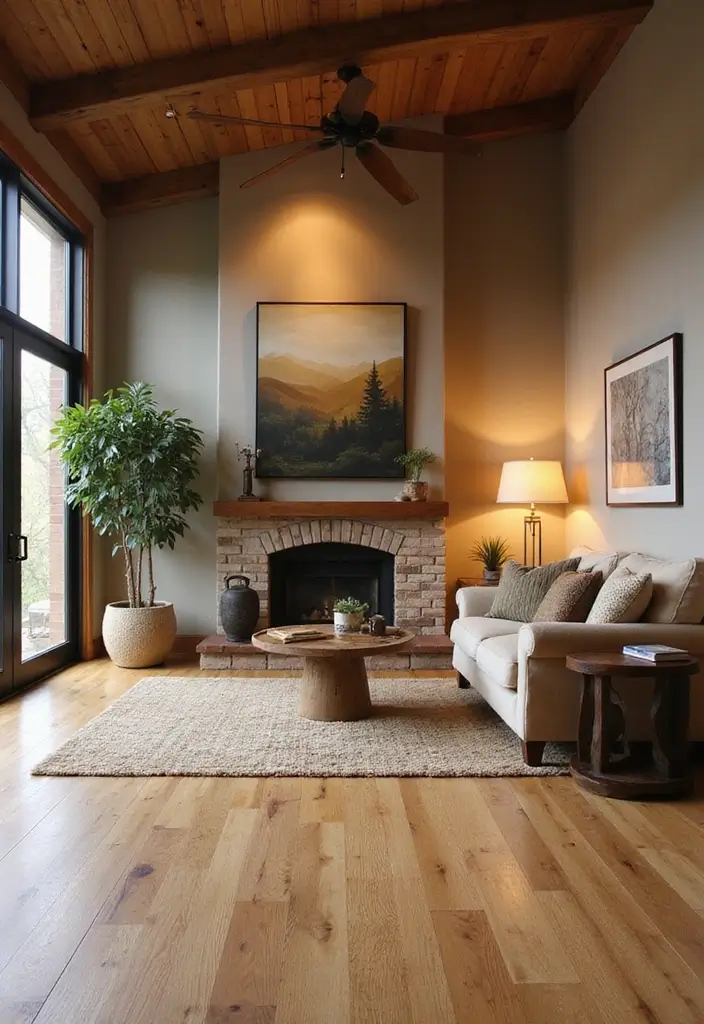 27 Living Room Tile Floor Ideas That Feel Sleek and Durable - 1. Sustainable Bamboo Tiles