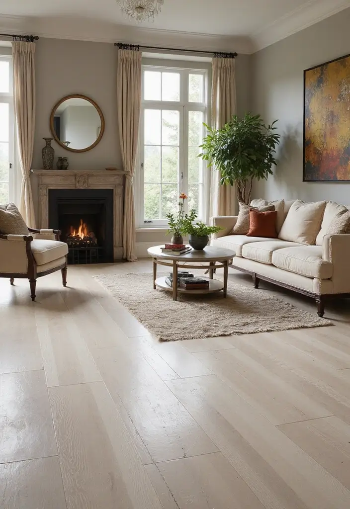 27 Living Room Tile Floor Ideas That Feel Sleek and Durable - 15. Luxury Vinyl Tiles (LVT)