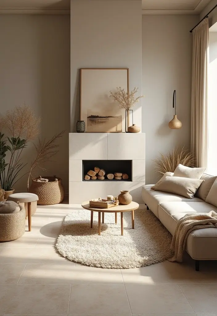 27 Living Room Tile Floor Ideas That Feel Sleek and Durable - 25. Soft Textured Tiles