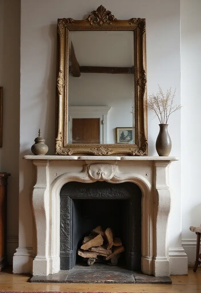 27 Living Room Vintage Ideas That Add Character and Charm - 10. Vintage Mirrors