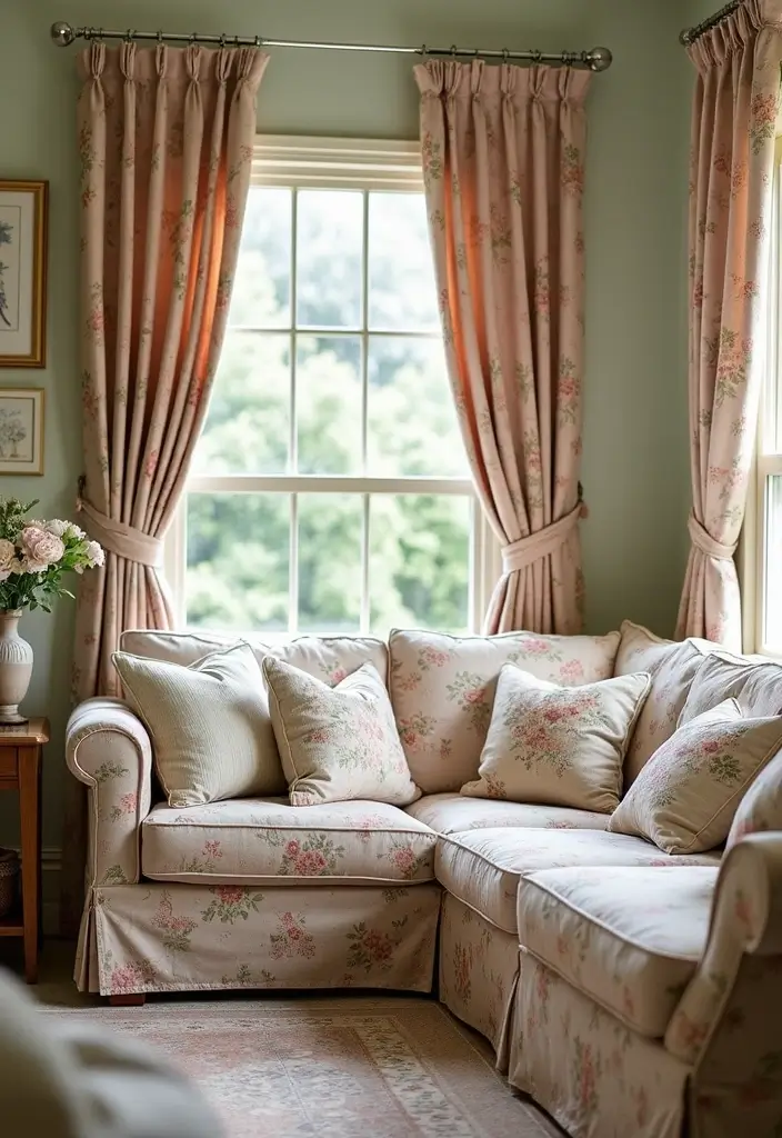 27 Living Room Vintage Ideas That Add Character and Charm - 11. Vintage Floral Patterns