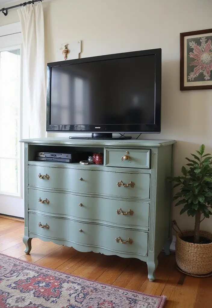 27 Living Room Vintage Ideas That Add Character and Charm - 3. Upcycled Vintage Finds