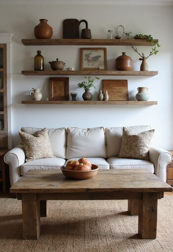 27 Living Room Vintage Ideas That Add Character and Charm - 5. Farmhouse Style Elements