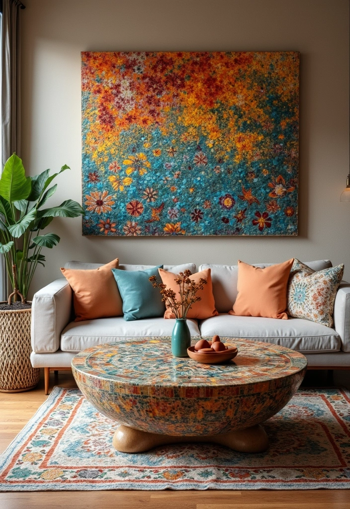 27 Mexican Interior Design Living Room Ideas That Feel Vibrant and Colorful - 15. Mosaic Accents