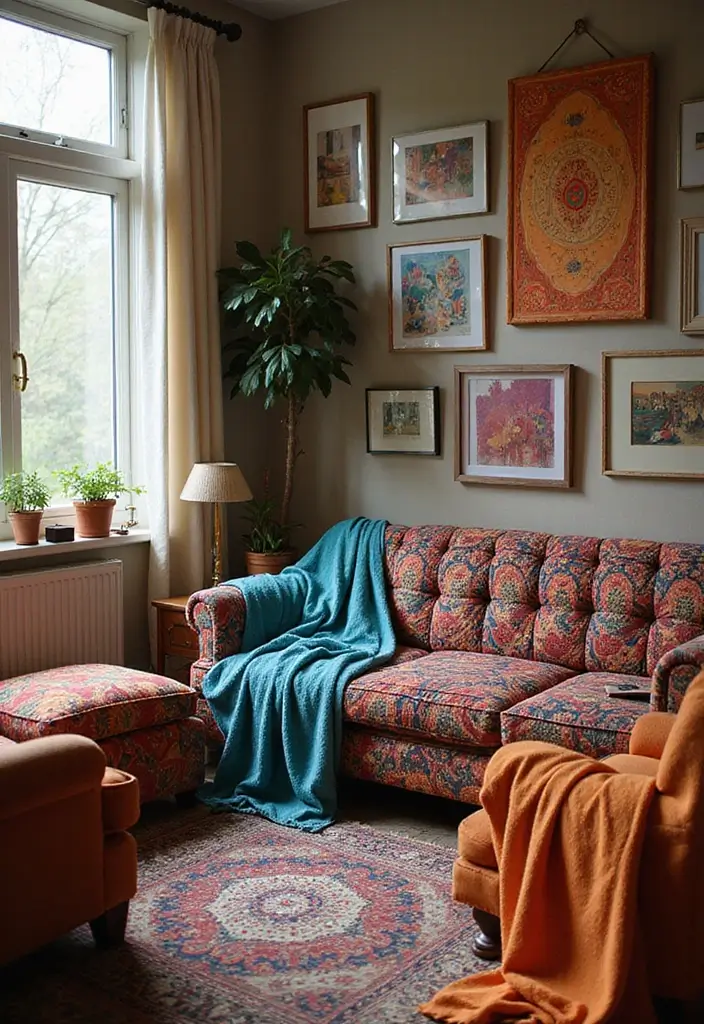 27 Mexican Interior Design Living Room Ideas That Feel Vibrant and Colorful - 16. Colorful Throw Blankets