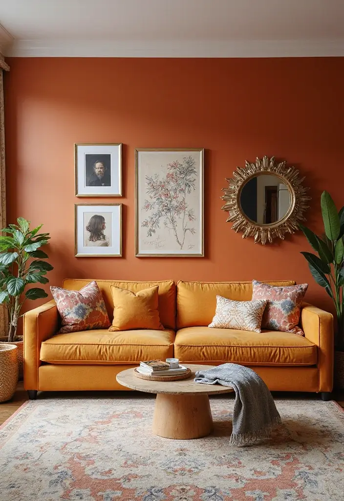 27 Mexican Interior Design Living Room Ideas That Feel Vibrant and Colorful - 22. Colorful Accent Walls