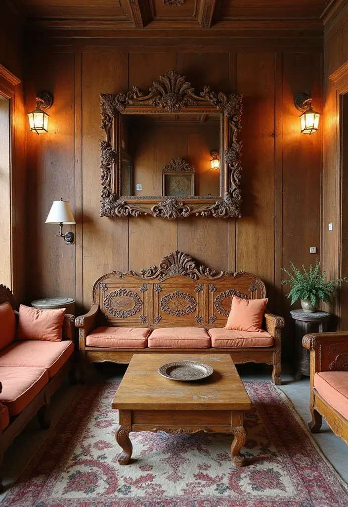 27 Mexican Interior Design Living Room Ideas That Feel Vibrant and Colorful - 4. Rustic Wooden Furniture