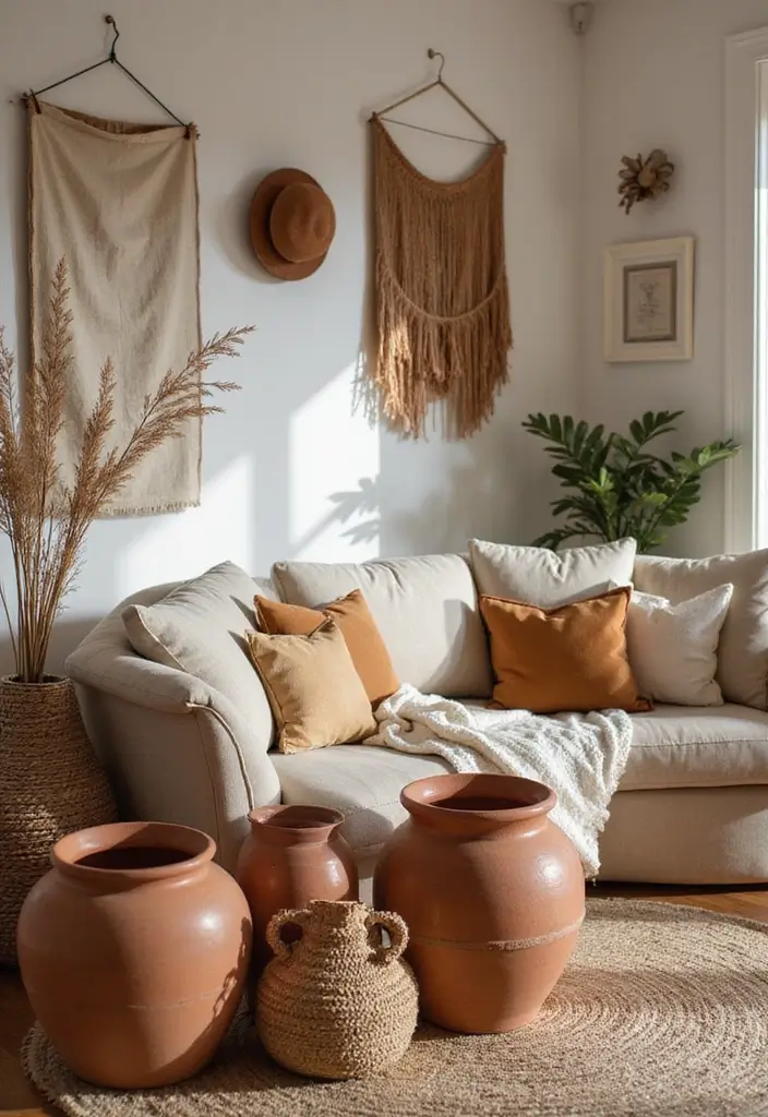 27 Mexican Interior Design Living Room Ideas That Feel Vibrant and Colorful - 7. Natural Textures