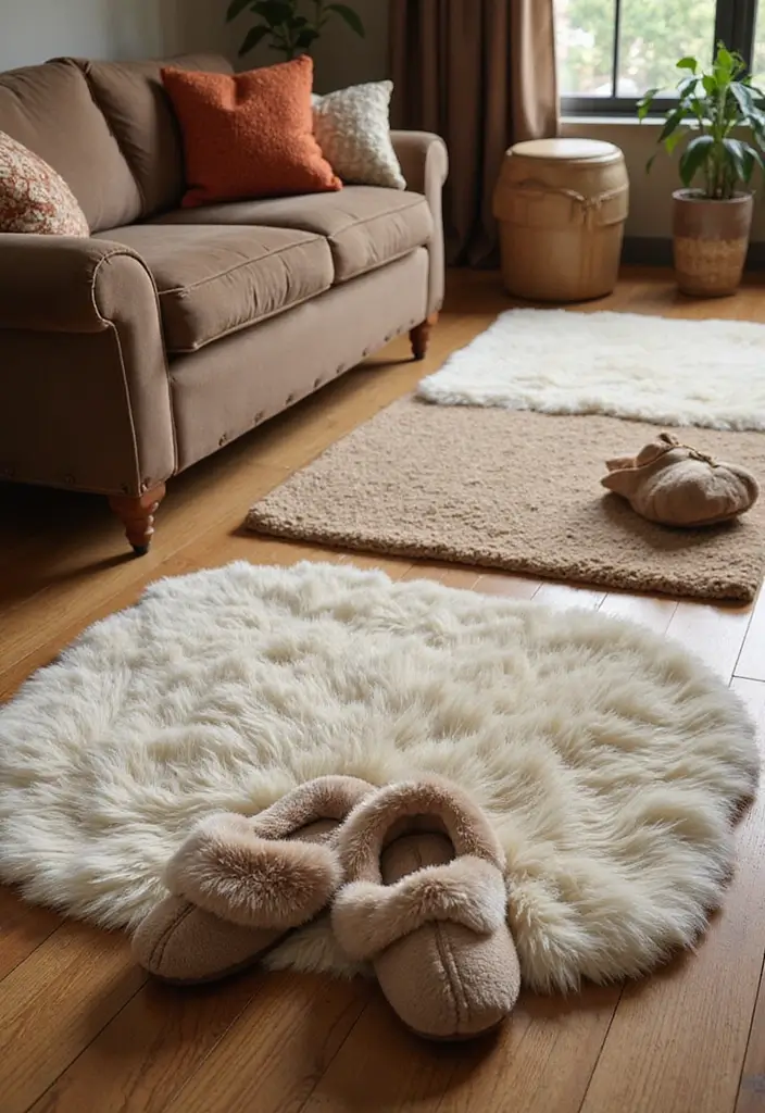 27 Real Living Room Ideas That Feel Authentic and Lived In - 17. Comfortable Footwear