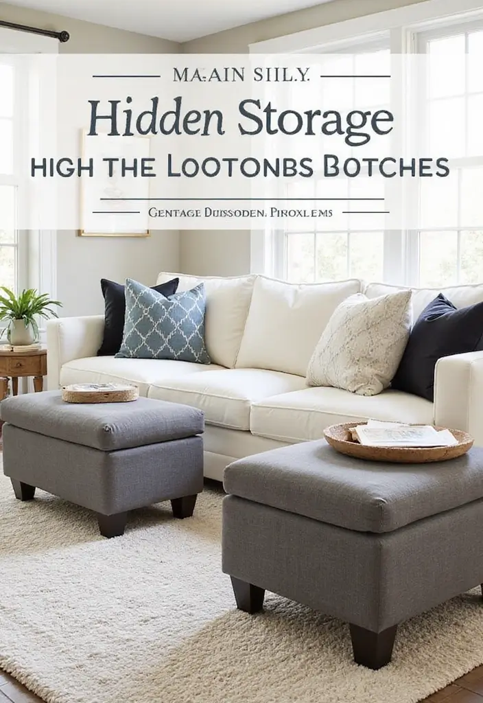 27 Real Living Room Ideas That Feel Authentic and Lived In - 26. Hidden Storage Solutions