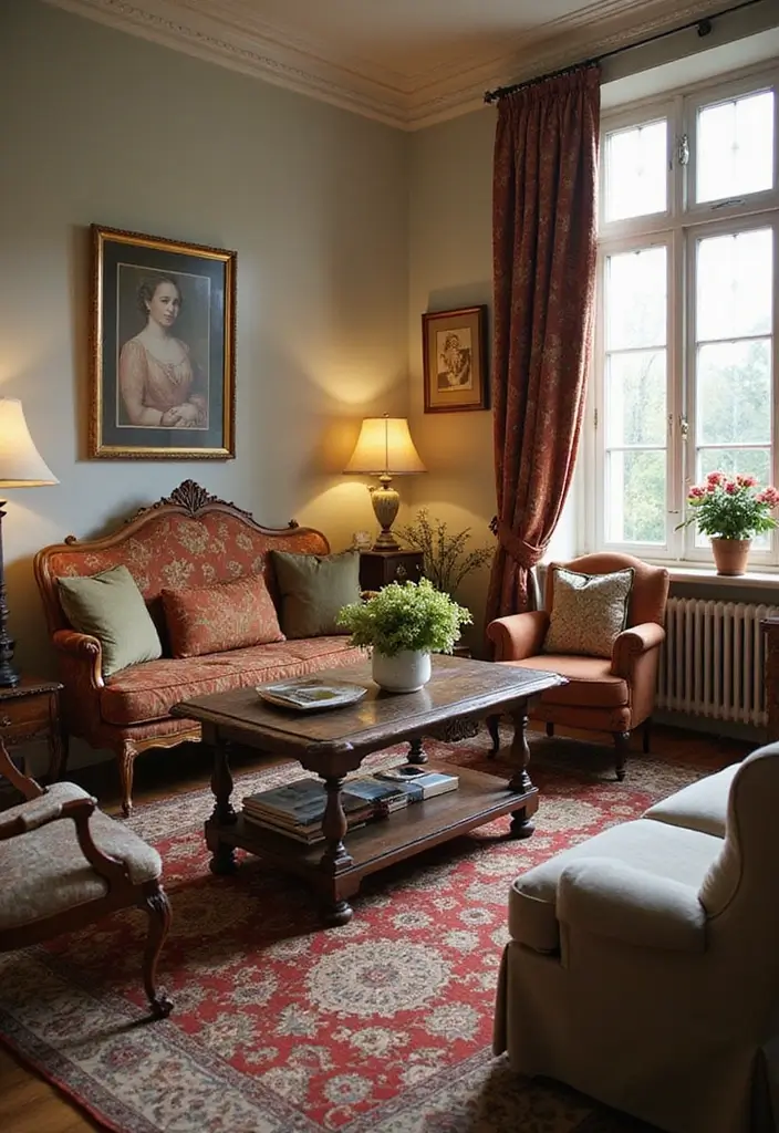 27 Real Living Room Ideas That Feel Authentic and Lived In - 5. Vintage Finds