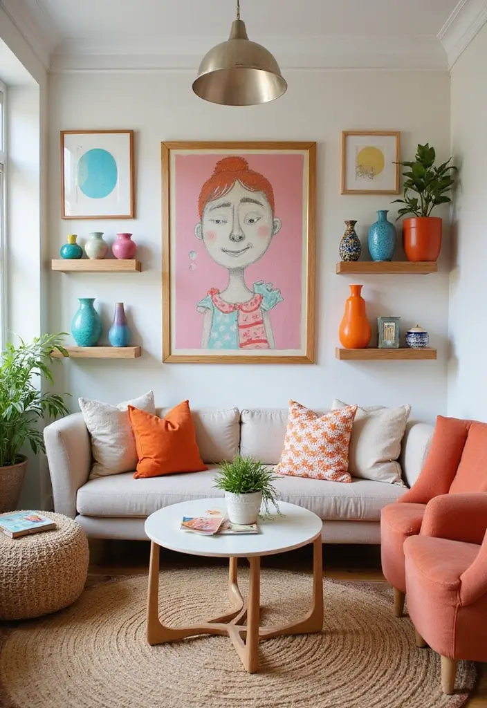 27 Small Cozy Living Room Ideas That Feel Warm and Welcoming - 15. Playful Accessories