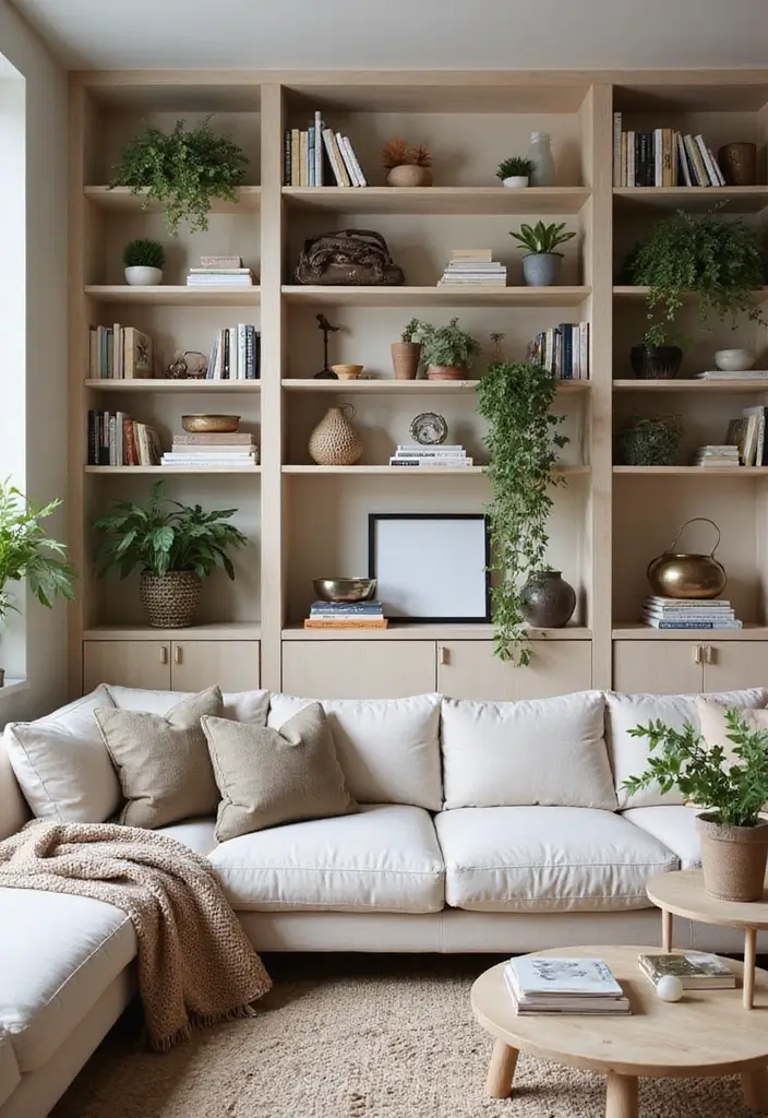 27 Small Cozy Living Room Ideas That Feel Warm and Welcoming - 18. Curated Bookshelves