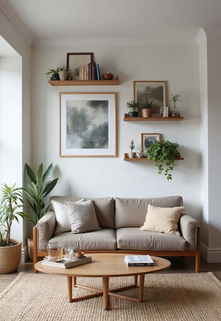 27 Small Cozy Living Room Ideas That Feel Warm and Welcoming - 8. Functional Art