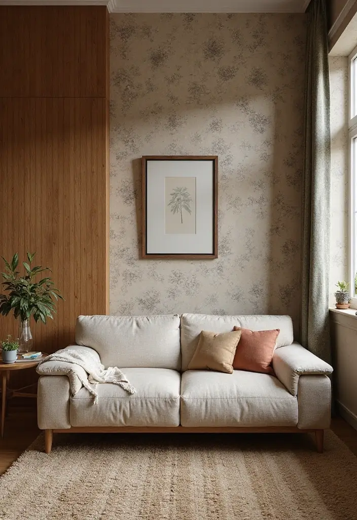 27 Small Cozy Living Room Ideas That Feel Warm and Welcoming - 9. Textured Walls