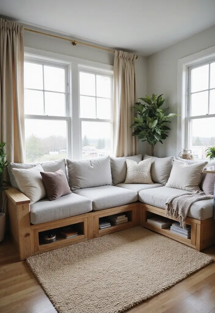 27 Small Sectionals for Small Living Room Ideas That Fit Perfectly - 21. Smart Storage Solutions