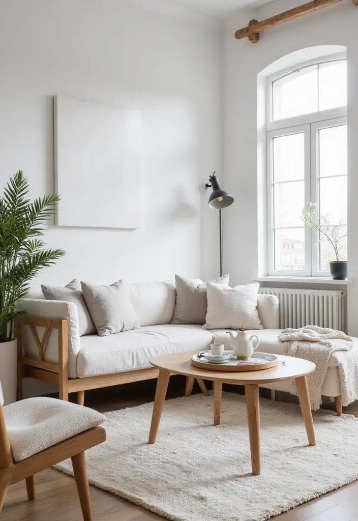 27 White Modern Living Room Ideas That Feel Bright and Minimal - 11. Scandinavian Inspiration