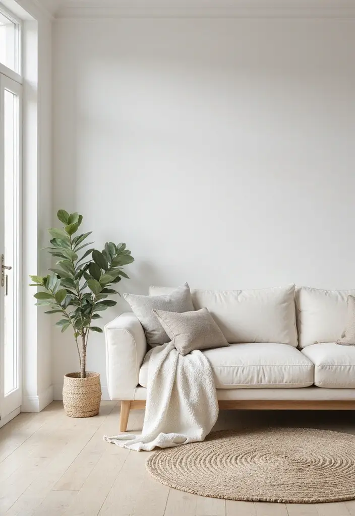 27 White Modern Living Room Ideas That Feel Bright and Minimal - 14. Simplistic Color Palettes