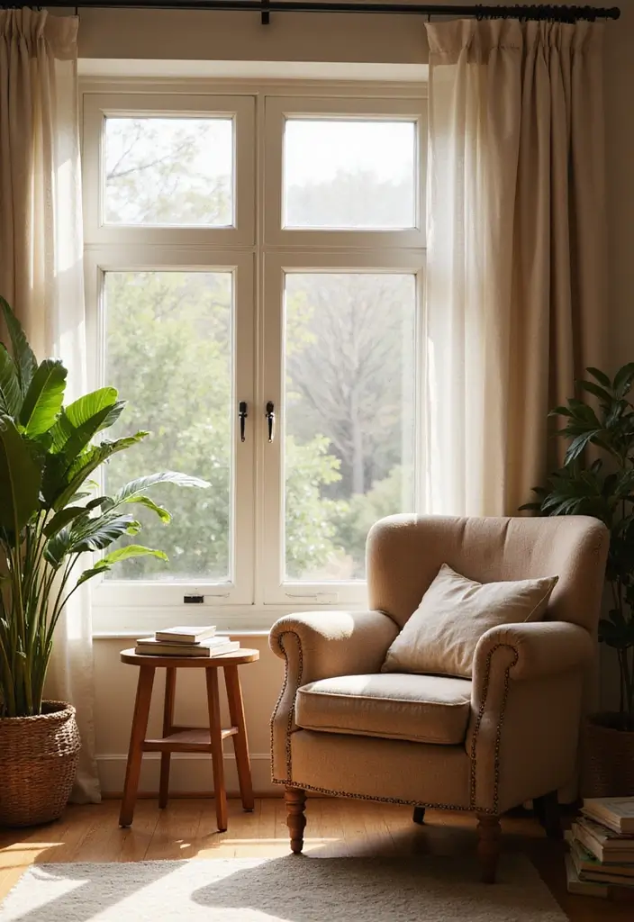 27 White Modern Living Room Ideas That Feel Bright and Minimal - 24. Cozy Reading Nook