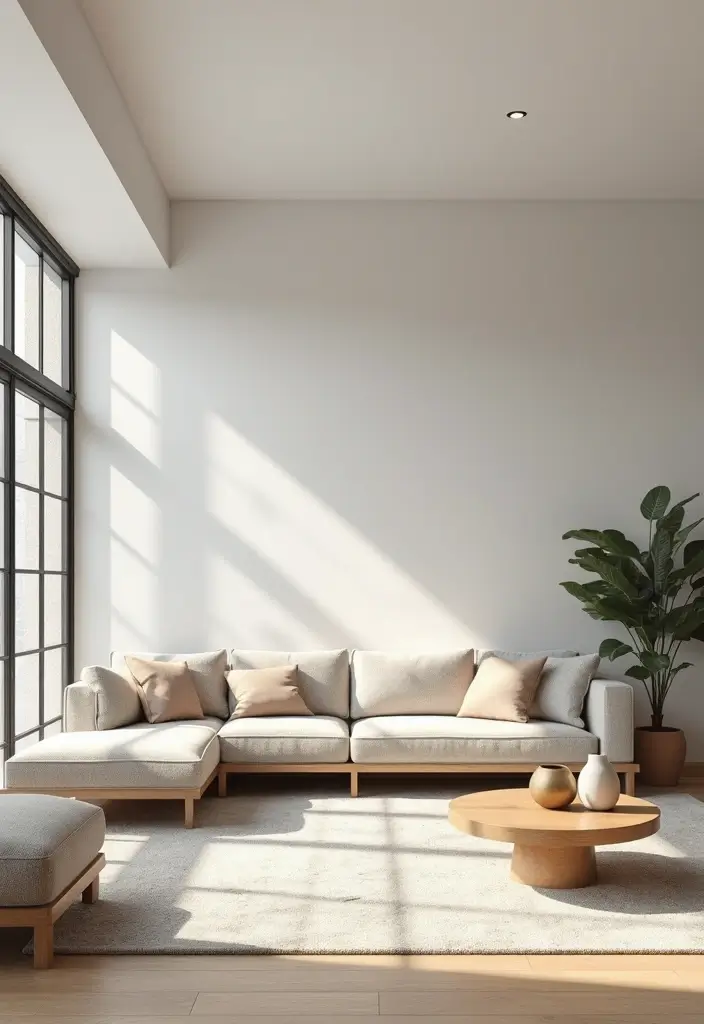 27 White Modern Living Room Ideas That Feel Bright and Minimal - 25. Clean Lines and Shapes