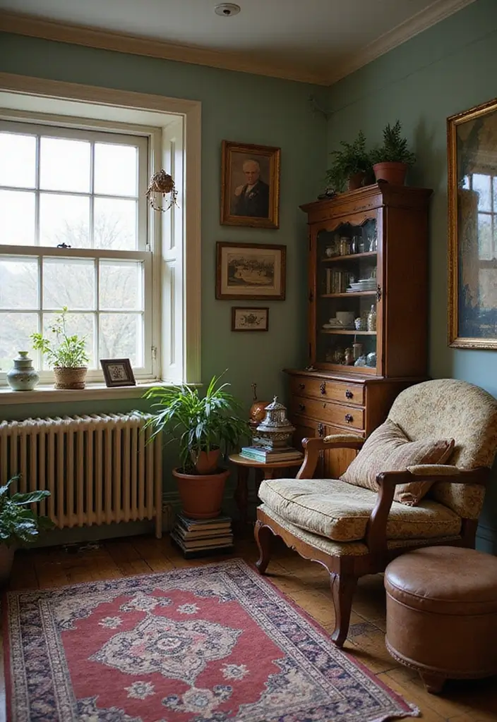 28 Bedroom With Living Room Combo Ideas That Save Space Beautifully - 10. Vintage Charm with Flea Market Finds