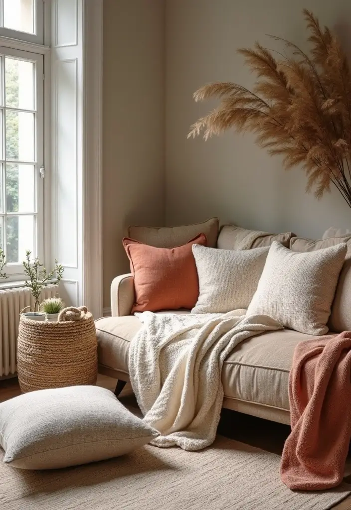 28 Bedroom With Living Room Combo Ideas That Save Space Beautifully - 11. Textures for Depth