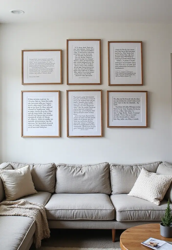 28 Black and White Wall Art Living Room Ideas That Feel Classic and Bold - 25. Art with a Story: Narratives in Decor