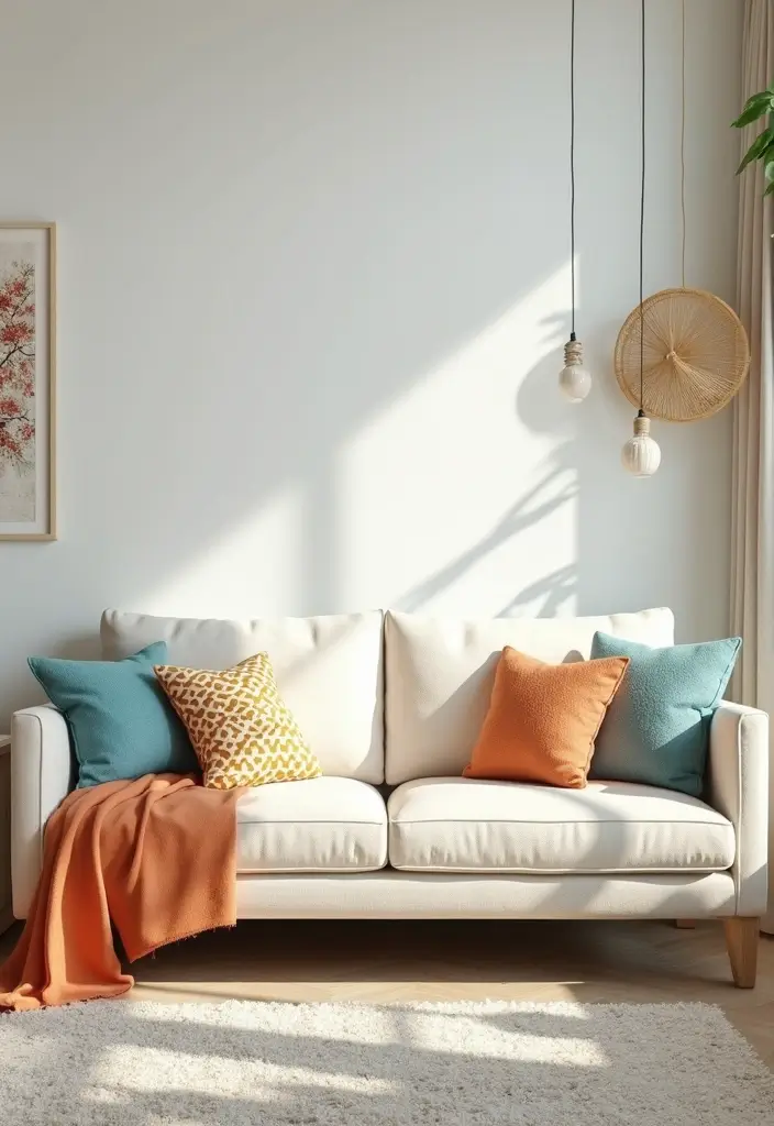 28 Colored Sofas Ideas for a Playful and Fresh Living Room - 16. Light and Bright White