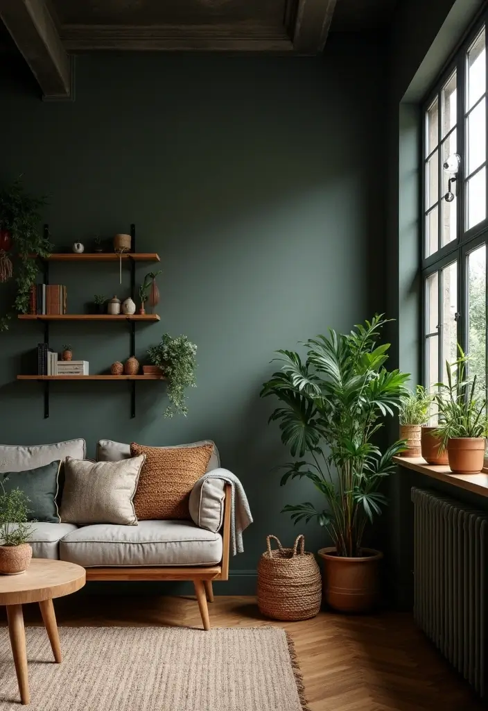 28 Dark Boho Living Room Ideas That Feel Moody and Artistic - 9. Natural Elements