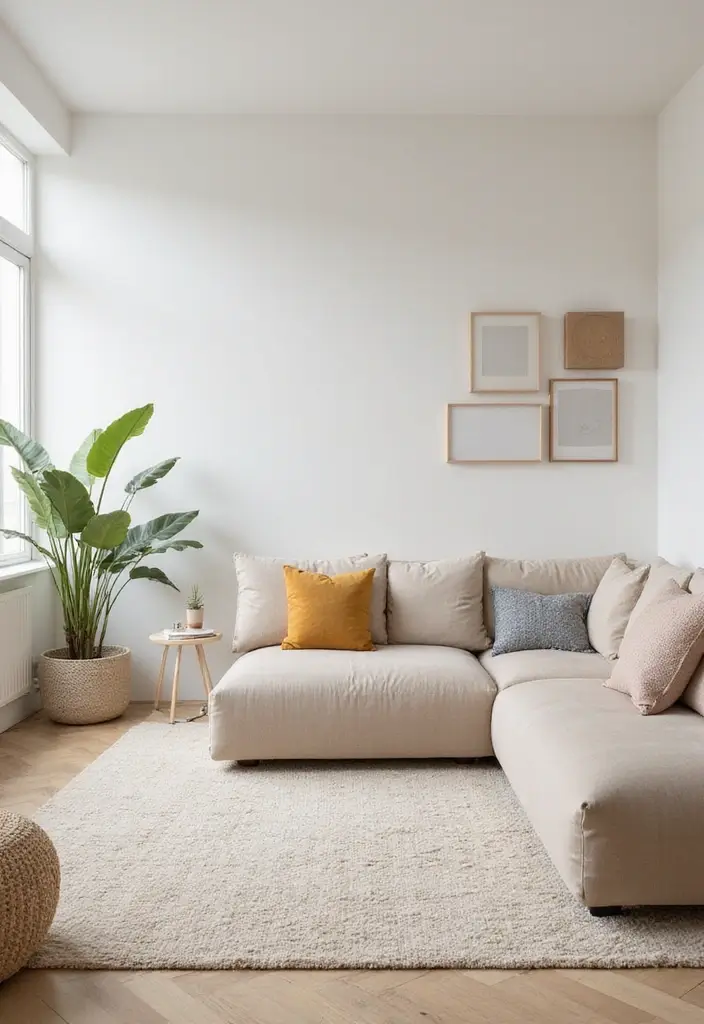 28 Floor Carpet Living Room Ideas That Add Texture and Warmth - 13. Minimalist Neutral Rugs