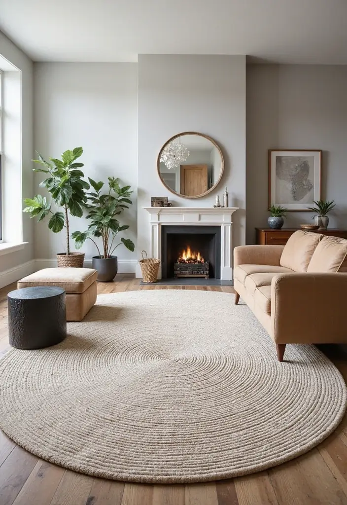 28 Floor Carpet Living Room Ideas That Add Texture and Warmth - 19. Textured Loop Rugs