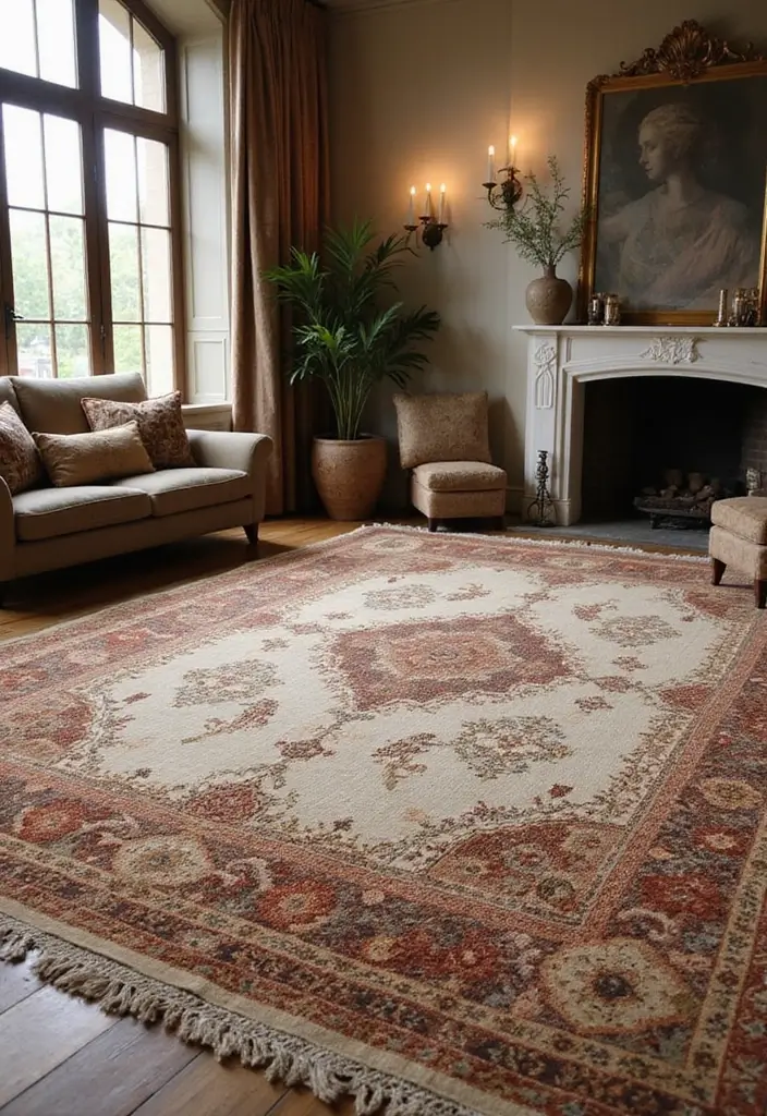 28 Floor Carpet Living Room Ideas That Add Texture and Warmth - 22. Artistic Weave Rugs